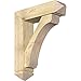 Ekena Millwork BKT0806X30X36LEC03RDF Legacy Arts and Crafts Rough Sawn Bracket w/Offset Brace, Douglas Fir