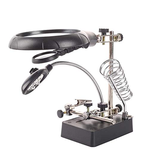 Metall Lupe 10 mal mit LED-Leuchten Multi-Funktions-Mainboard Reparatur Workbench 5 mal HD Repair Station Handy-Reparatur-Lupenleuchte