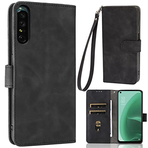 Xperia 1 IV ケース 手帳型 適用 エクスペリア SO-51C docomo SOG06 au SoftBank 全対応 Xperia1 IV Xperia 1 4 手帳ケース Xperia1IV カバー SO51C SOG06 カバー Xperia1 4 ソニー エクスぺリア1IV 手帳 エクスぺリア1 IV スマホケース SO-51Cケース 滑り止め 合成レザー スタンド ストラップホール付き ストラップ付き 窓口式 カード入れ マグネ