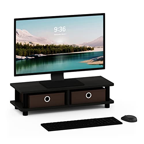 Furinno TURN-N-TUBE Toolless Monitor Stand Riser, Monitor Riser, Espresso - image 1