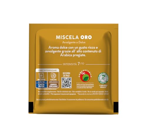 Image of Caffe Borbone Compostable Coffee Pods, Gold Coffee Blend, 150 Pads, Compatible with ESE System Paper Pads 44mm, Pack of 150