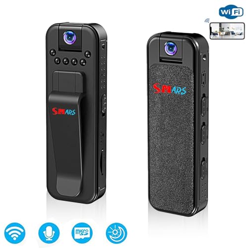 Image of smars HD WiFi Pocket Body Camera, 180 Degree Rotating Wearable Bodycam MS-O2