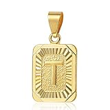 Trendsmax Mens Womens Yellow Gold Plated Initial Capital Letter T Pendant Charm Only No Chain