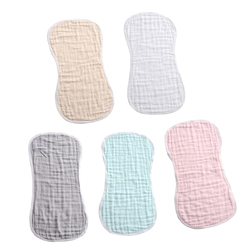 GALPADA 5pcs Cotton Baby Burping Cloths for Newborns Soft Absorbent Burp Rags for Infants for Feeding and Spit-Up Machine Washable