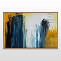Framed Canvas Wall Art Abstract Ocean Seascape Canvas Prints Home Artwork Decoration for Living Room,Bedroom - 16x24 inches