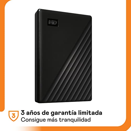 WD 5 TB My Passport Portable HDD USB 3.0 with software for device management, backup and password protection - Black - Works with PC, Xbox and PS4