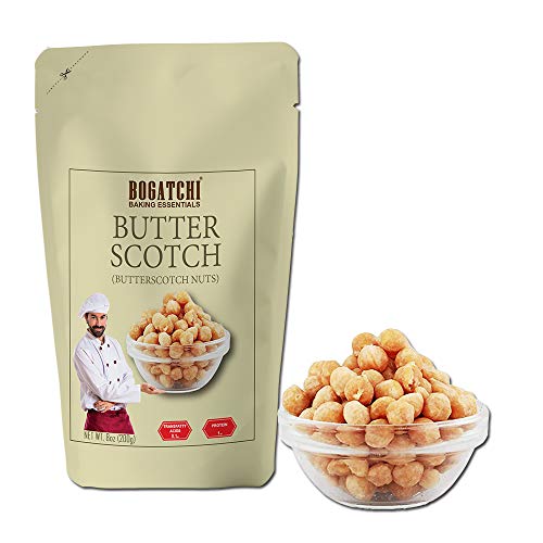 BOGATCHI Crunchy And Crispy Butterscotch Nuts (8MM Size), Butterscotch Chips, Butterscotch Candy For Baking And Cooking – Ice Creams, Muffins, Cake, Shakes, Cookies, Chocolates, 200g For Rs. 188 @ 62% off