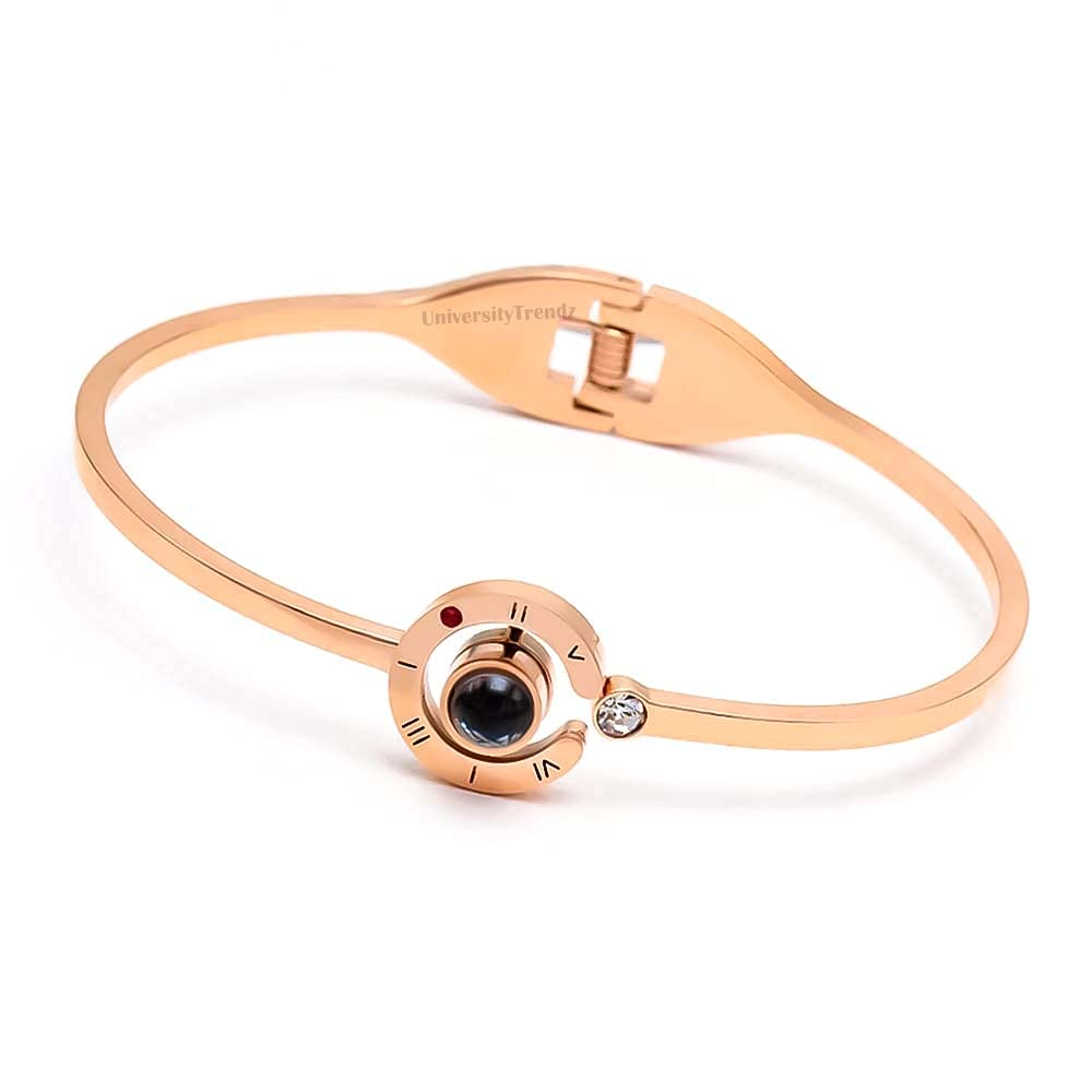 University Trendz 100 Languages I Love You Bracelet Memory Projection Bangle for Women (Rose Gold) (B093J9QB48) Amazon Price History, Amazon Price Tracker