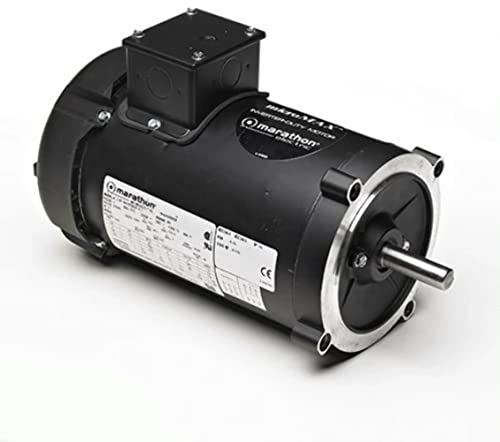Marathon Y364 56C Frame Totally Enclosed Fan Cooled 56H17F2021 Vector Duty Motor, 1 hp, 1800 RPM, 230/460 VAC, 3 Phase, 1 Speed, Ball Bearing, C-Face with Base
