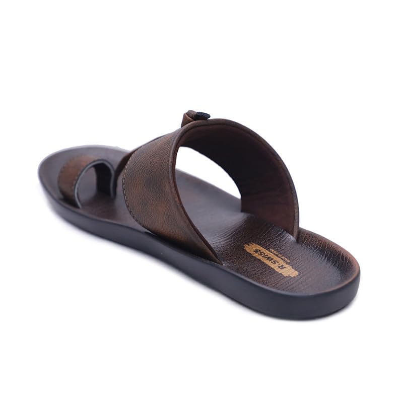 Image of Men's Synthetic Leather Slippers With PU Sole