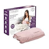 Carmen Rechargeable Hot Water Bottle, Soft Touch Fleece Cover, Hand Warmer, Automatic Temperature Control, Pink,H x 17cm W x 24cm,C85043PNK
