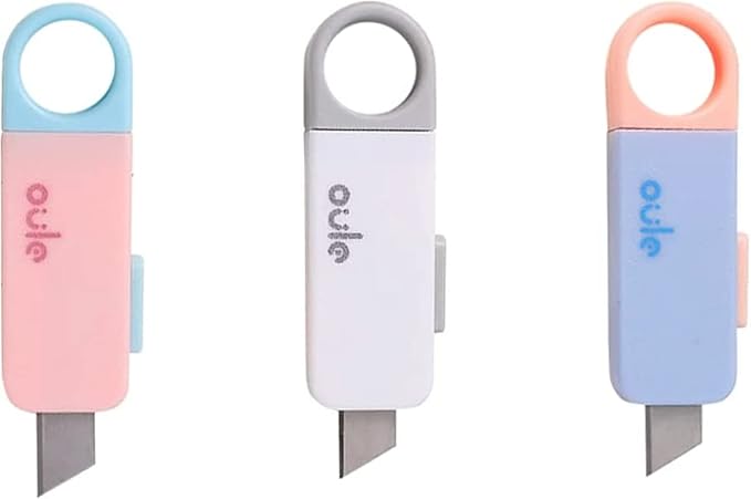 DC DECORIO® 3Pcs Effective Small Mini Utility Knife Student Paper Cutter Knife Stationery (Mix Color) at Rs. 208