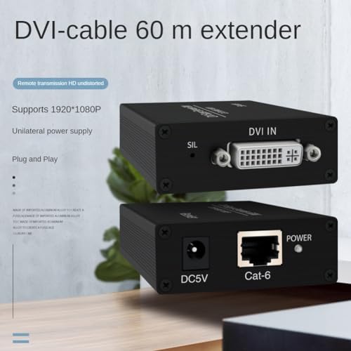 Extensor DVI de alta definición 1920X1200 para transmisión de vídeo sin pérdida a 60m 3