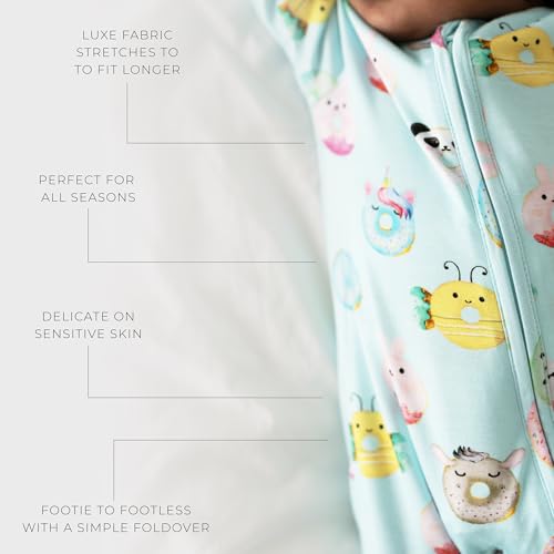 Image of Posh Peanut Convertible Baby Sleepers - Footless Baby Pajamas with 2 Way Zipper for Easy Diaper Changes