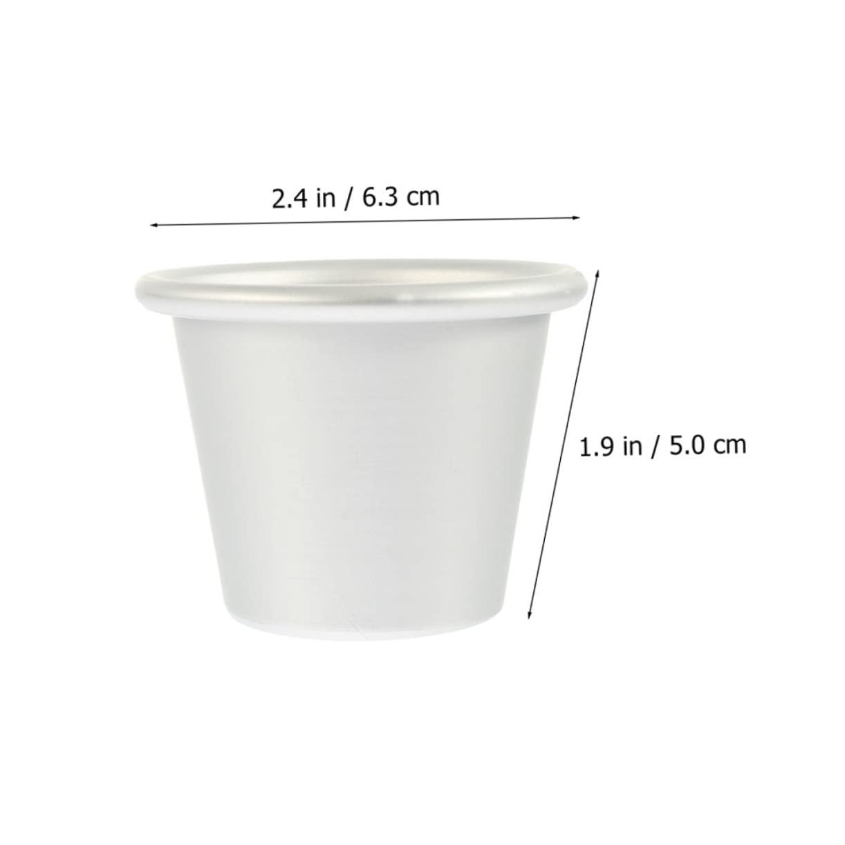 Unomor 6Pcs Round Baking Non Stick Cake Baking Pan for Pudding Cupcakes and Desserts High Temperature Easy to