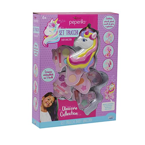 ODS- Trousse Licorne refermable, sur Trois Niveaux avec ombrets, phard, Rouges, Lip Gloss et applicateurs Inclus, 43703, Rose Cover