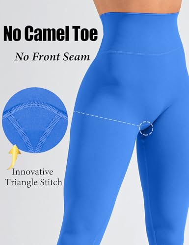 Olmlmt No Front Seam Workout Leggings for Women Tummy Control Butt Lifting Leggings Buttery Soft Gym Yoga Pants