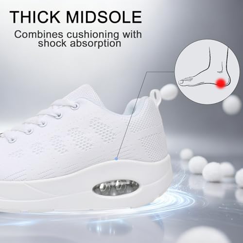 Image of Git-up Women's Arch Support Walking Shoes, Breathable Wide Toe Box Nursing Work Shoes for Plantar Fasciitis