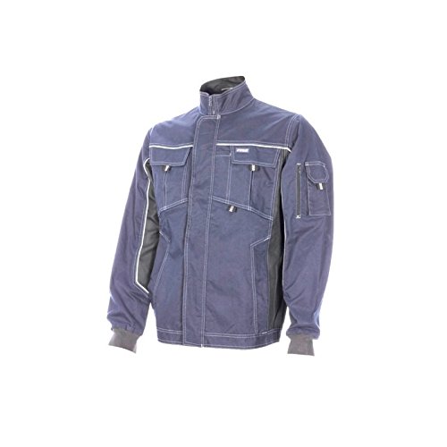 Juba Chaqueta multibolsillos 68% algodón, 30% poliéster y 2% elastano, 260 g/m², Marino con detalles negros - SIZE: L