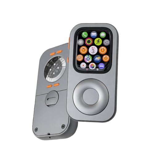 Ya en manzanajugosa.com: EVINYEP Funda Protectora de Aleación de Aluminio Estilo Retro iPod para Apple Watch Series 4/5/6/SE1/SE2, con Rueda de Clic, Kit de Reproductor de Música Compatible para iWatch 44 mm, Gris Espacial