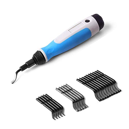 MAVAST Long Reach Deburring Tool with 21 High-Speed Steel Blades (Blue)