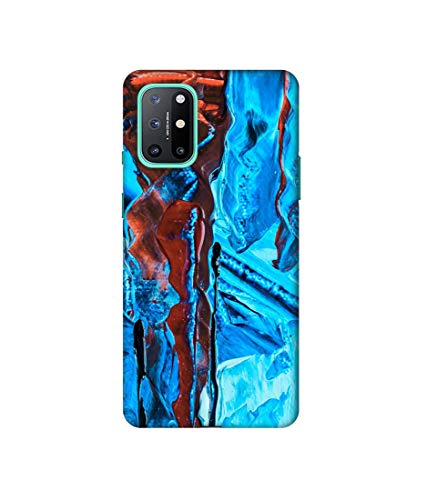 Image of Amazon Brand - Solimo Designer Zik Zak Color Mixing 3D Printed Hard Back Case Mobile Cover for OnePlus 8T