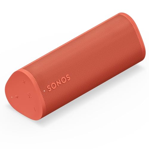 Image of Sonos Roam 2 | Lightweight Portable Waterpoof Speaker with Bluetooth, WiFi, 10 Hour Battery Life and Voice Control for Home and Outdoor Use - Sunset Red