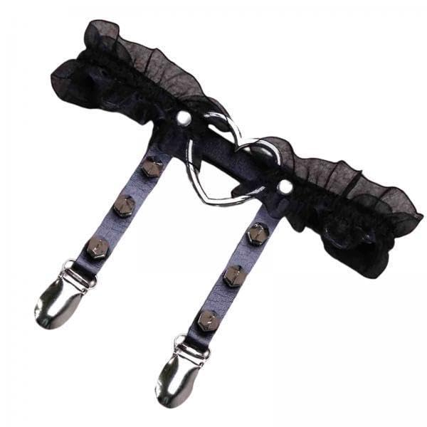 2xPunk Leg Rings Garters Leather Rivets Thigh Party Harness Garter Belts Black | Clothing Shoes & Accessories | Womens Clothing