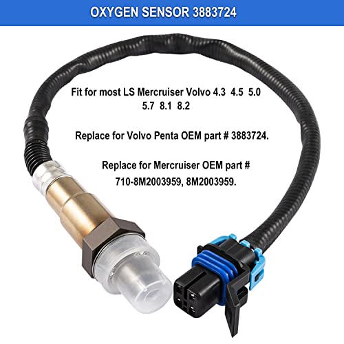Sensor de oxígeno 3883724 para Mercruiser y Volvo Penta miniatura 4