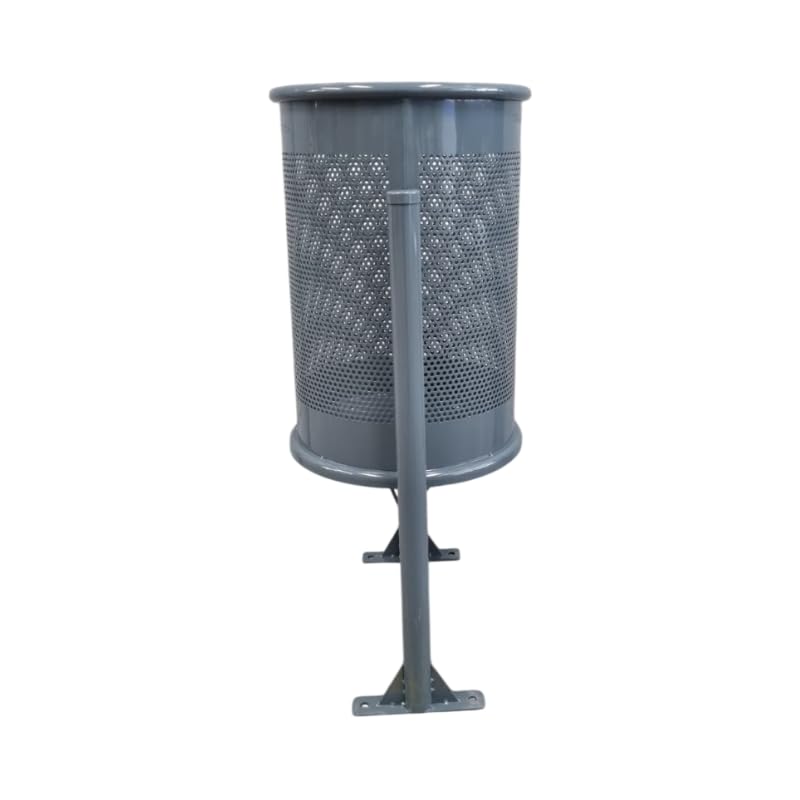 PARKING FACIL - Papelera Barcelona Basculante de 60 L para Exterior en Chapa de Acero Perforada