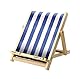 Bookchair Standard Blau-Weiß gestreift - Buchständer aus Holz: Leseständer für Bücher, E-Reader und Tablets