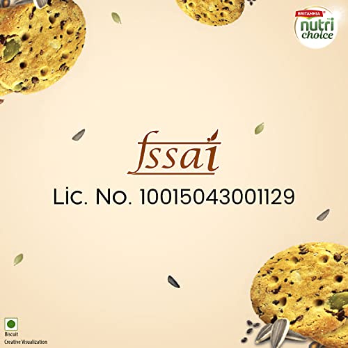 Britannia Nutri Choice Seeds Biscuits - 0% Maida, 15% Seeds, High Fibre, 75g - Image 7