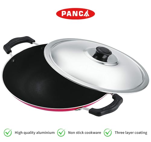 PANCA Non-Stick Deep Appachetty with Lid, 20 cm Black | Scratch-Resistant Appam Kadai for Paniyaram, Uttapam & Frying | Induction & Gas Compatible... - Image 6