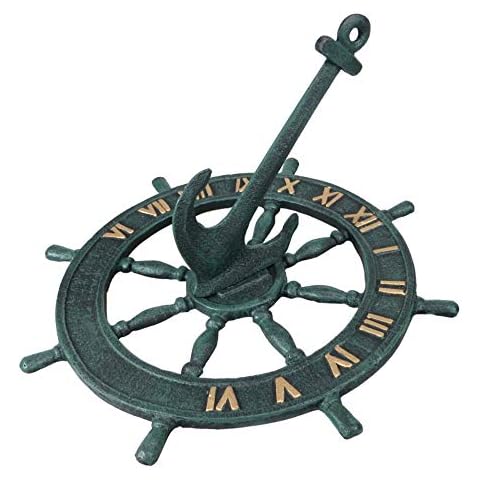 Quay Nautical Garden Sundial with Anchor Cover