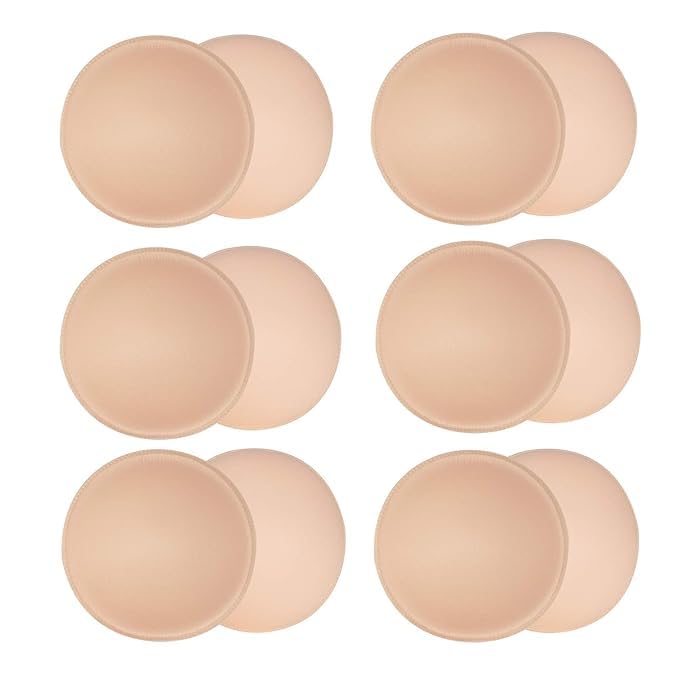 (32 No. 4 Pairs Round Bra Inserts Pads, Removable and Washable Bra Cups Inserts for Bikinis Top Swimsuit Sport Metallic-image-25