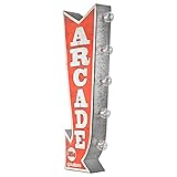 American Art Decor Vintage LED Marquee Wall Decor - Retro Wall Sign w/LED Light Bulbs - Battery Operated Metal Wall Art for Bar, Man Cave, Garage, Game Room & More (Arcade, 25.25' x 9.25' x 3.5')