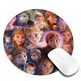 アナと雪の女王 丸形 ゲーミングマウスパッド かわいい マウスパッド ゲーミングマウスパッド 防水 滑り止め 水洗い 耐久性 おしゃれ マウス用パッド ズ オフィス、自宅兼用