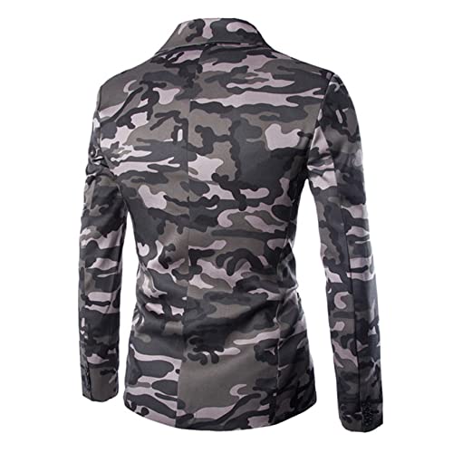 Jacket Blazer for Men, Camo Print Casual Outwear, Notched Collar Slim Fit Suit Jackets3