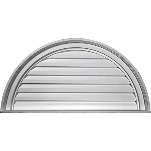 One-Day Sale: Up to 50% Off Ekena Millwork GVHR60F Half Round Louver, Functional Urethane Gable Vents, 60W x 30H x 1 1/4P, Primed Featured Product Ekena Millwork GVHR60F Half Round Louver, Functional Urethane Gable Vents, 60W x 30H x 1 1/4P, Primed