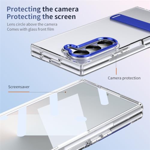 Coque antichoc Samsung Galaxy Z Fold 8 orange avec béquille métallique et film écran - 6