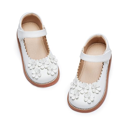Image of GINFIVE Toddler Girls Dress Shoes Little Kids Flats School Mary Janes Shoes