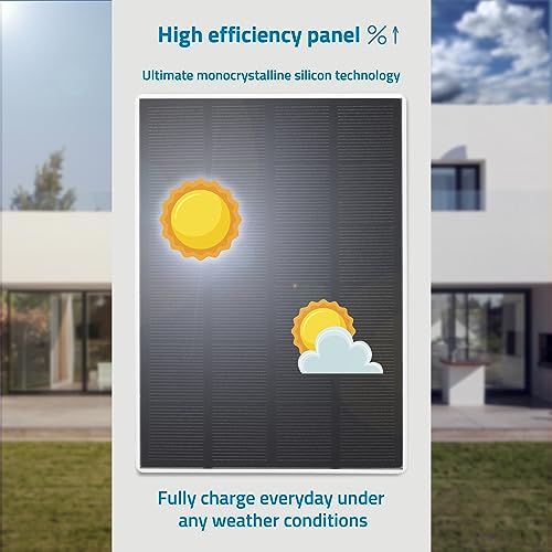 NIVIAN Solarpanel für IP-Sicherheitskameras, einfache Installation mit verstellbarer Halterung, 9 W, perfekte Leistung bei geringer Helligkeit, kompatibel mit Ezviz C3A und BC1C, 3 Stück