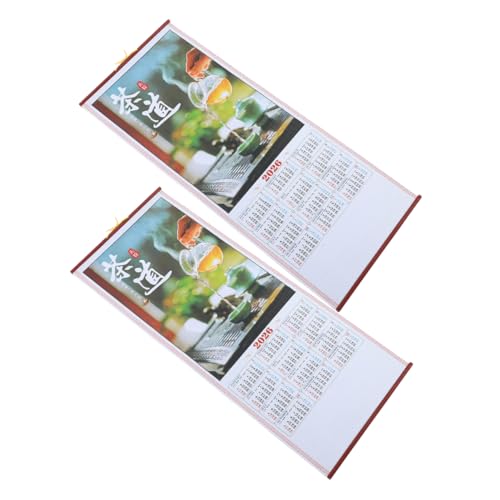 VILLCASE 2個年馬年テーマ 伝統的な掛け軸壁掛け ダー 独特なデ