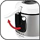 Tefal Mega 2 kg Elektrische Fritteuse, 3,3 L Öl-Kapazität, Anti-Geruchs-Filter, spülmaschinenfeste Teile, Sichtfenster, einstellbares Thermostat, weiß, Edelstahl, FR4800
