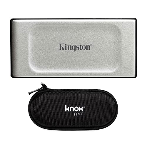 Kingston XS2000 1TB 高性能ポータブル外付けSSD Knox Gear ハードトラベルケースバンドル(2アイテム)