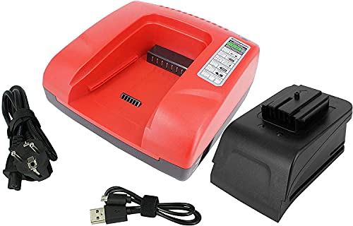 PowerSmart® Chargeur rapide pour perceuse sans fil Würth H 28-MA, H 28-MA, BS 28-A Combi, BS 28-A Combi visseuse sans fil 700957730, 700957731 (rouge)