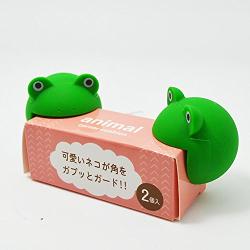 Image of MXY Safety Anti-Collision Edge Corner Guard Protector Soft Silicone Thickening Collision Angle Table Desk Cover Pad Pack of 2 Units Green Frogs