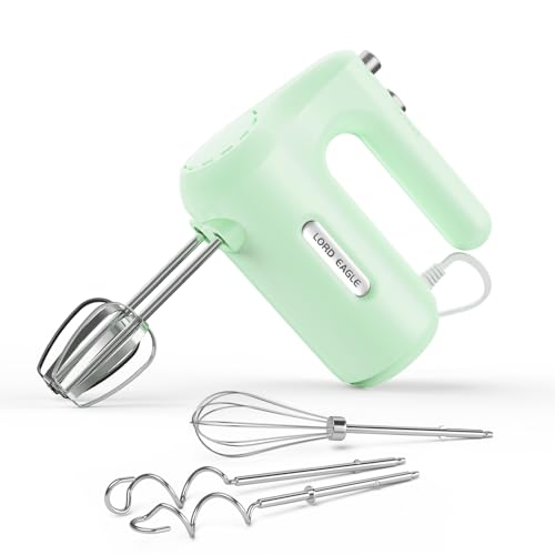 Image of Lord Eagle 5-Speed Small Hand Mixer Electric, 300W Compact Portable, Green