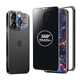 MINIKA 360度 覗き見防止フィルム iPhone15 Pro max ガラスフィルム 覗き見防止 360 アイフォン15プロマックス フィルム 360° 全方向 覗き見 いPhone15Pro max 保護フィルム 覗き見防止フィルター iPhone 15Promax 用 強化ガラス 画面保護 シート 【プライバシー / のぞき見防止 / 上下左右 見えない 】 iPhone15Pro max カメラフィルム 付き