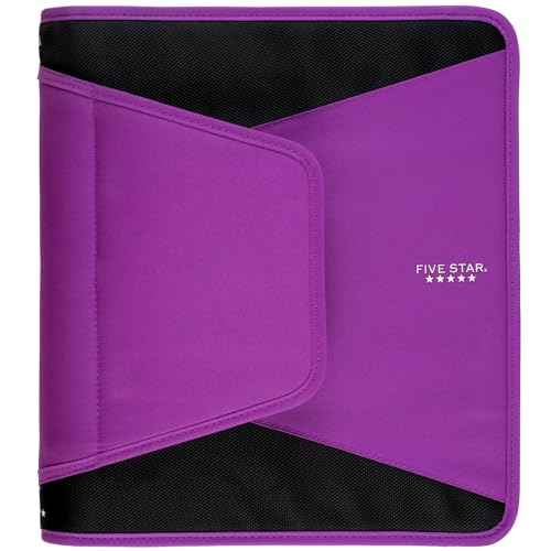 image for Five Star Zipper Binder, 1-1/2 Inch 3-Ring Binder for School, 3 Pocket